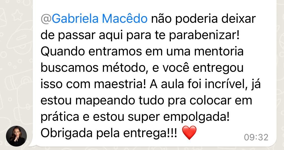 Depoimento de mentorada Imperius 2