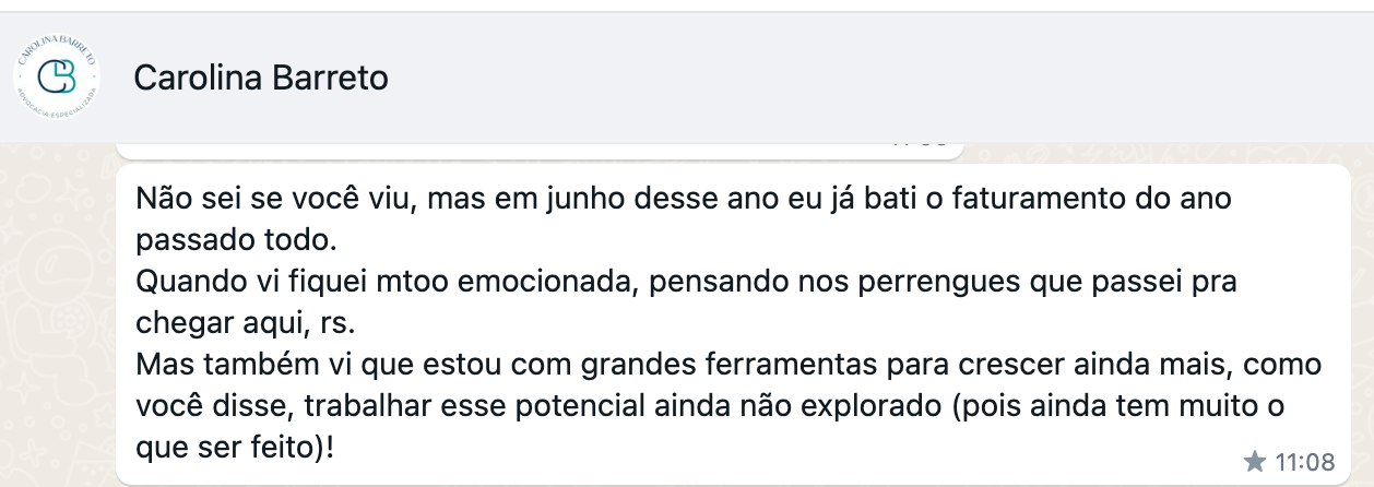 Depoimento de mentorada Imperius 7