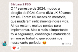 Depoimento de mentorada Imperius 5
